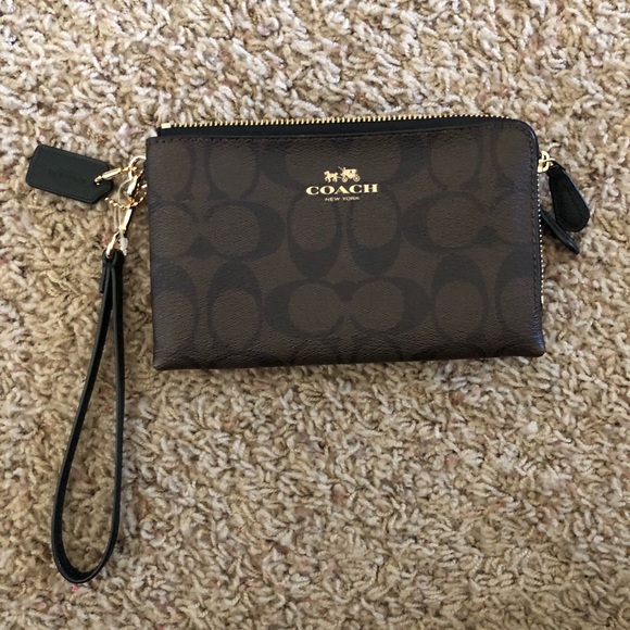 Coach Handbags - NWOT Coach F87591 Double Zip Wristlet